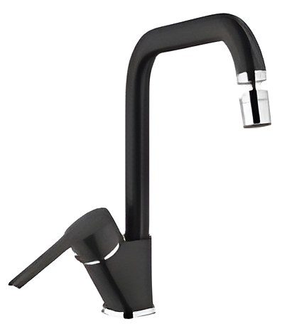 Star Krom Siyah Mix Kuğu Lavabo Bataryası