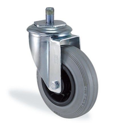3301 MES Cıvatalı döner castor, kauçuk