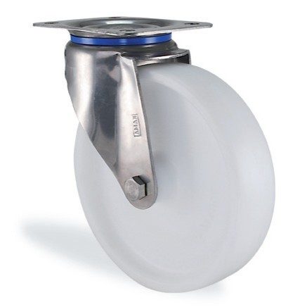 S3202 MMB Tablalı paslanmaz döner castor, polipropilen