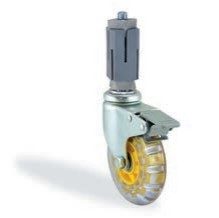 1725 PCR Soketli frenli döner castor, pvc