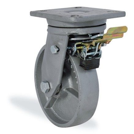 5102 DDR Tablalı frenli döner castor, döküm