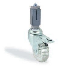 1725 HCB Soketli frenli döner castor, pvc