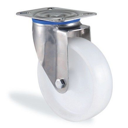 S3302 MMB Tablalı paslanmaz döner castor, polipropilen