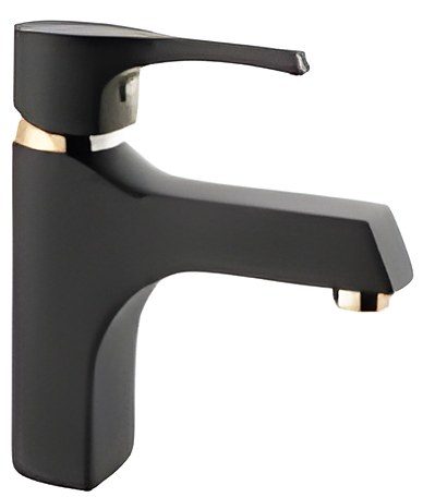 Omega Gold Siyah Mix Lavabo Bataryası